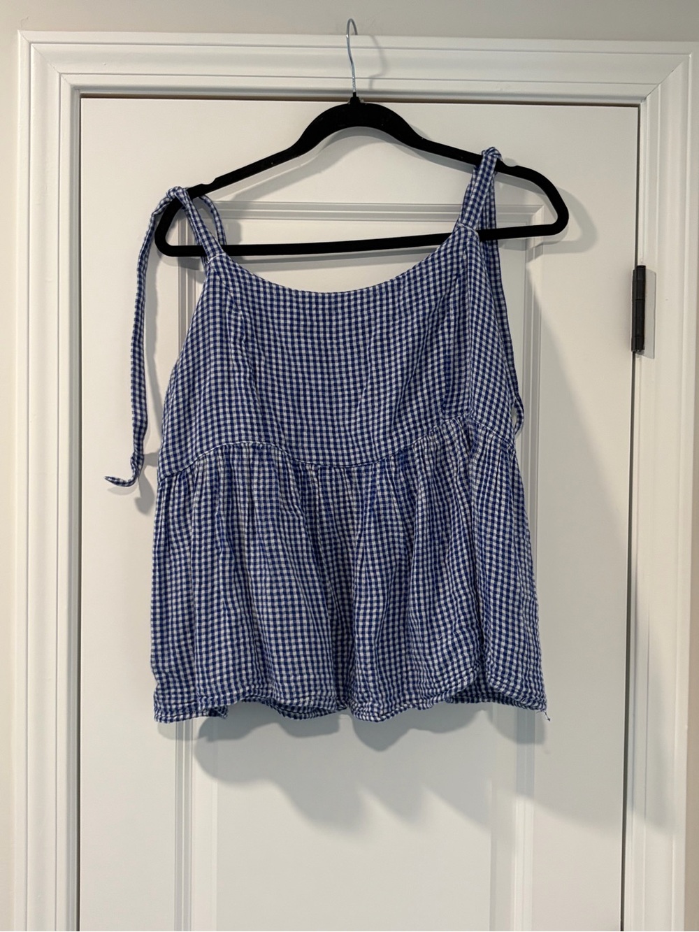 3/$20 Old Navy Blue Gingham Tie-Shoulder Camisole